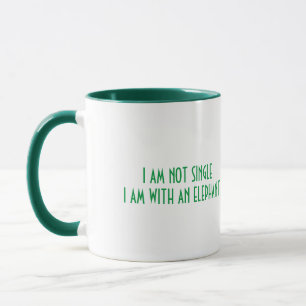 TASSE AVEC UN ÉLÉPHANT VERT SYMPA