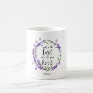 Tasse avec verset biblique Confie dans le Seigneur