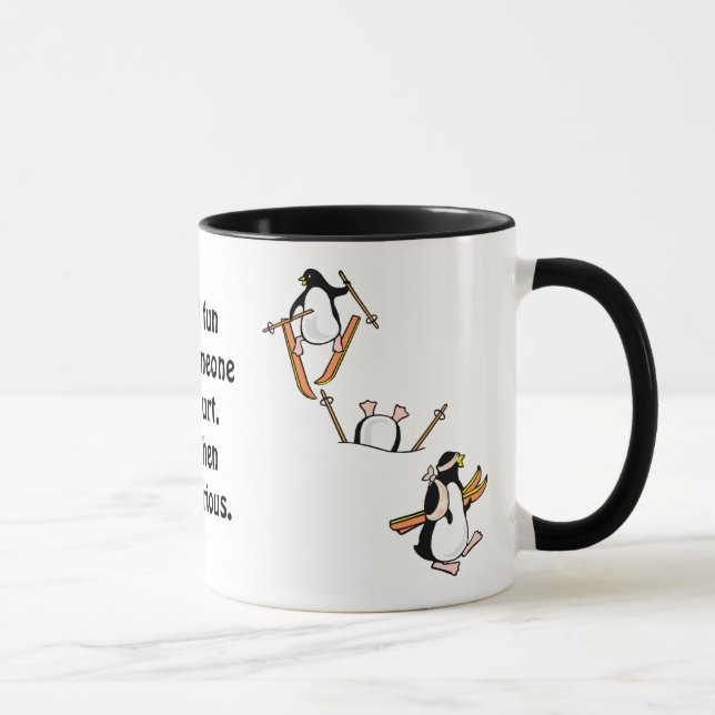 Tasse Aventure de ski de pingouin (Droite)