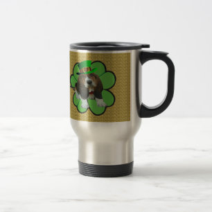 Tasse Baby Basset Hound Happy St. Patrick's Clover