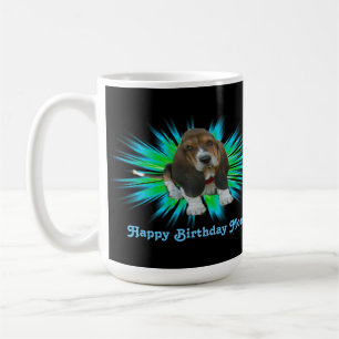 Tasse Baby Basset Hound Sheldon Happy Birthday Mam