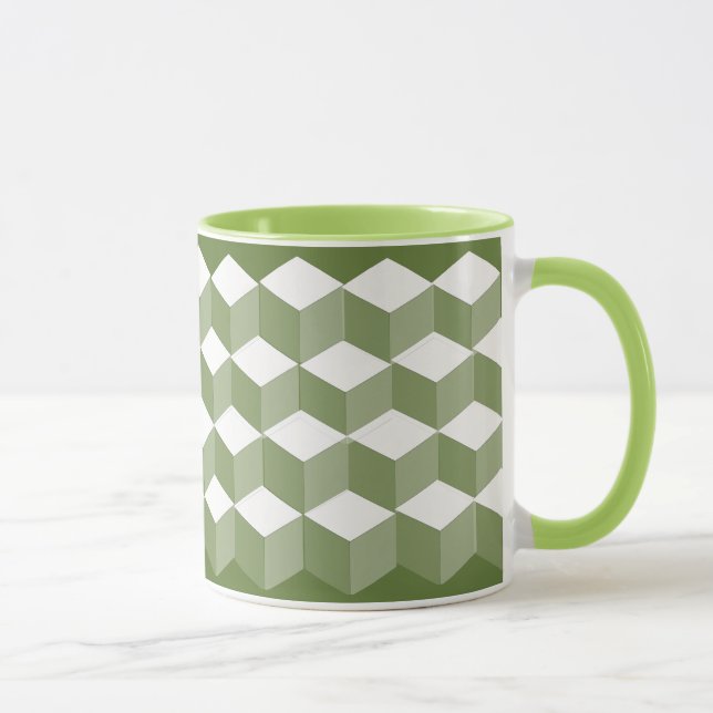 Tasse - Babyblock-Muster in drei Schattierungen (Rechts)