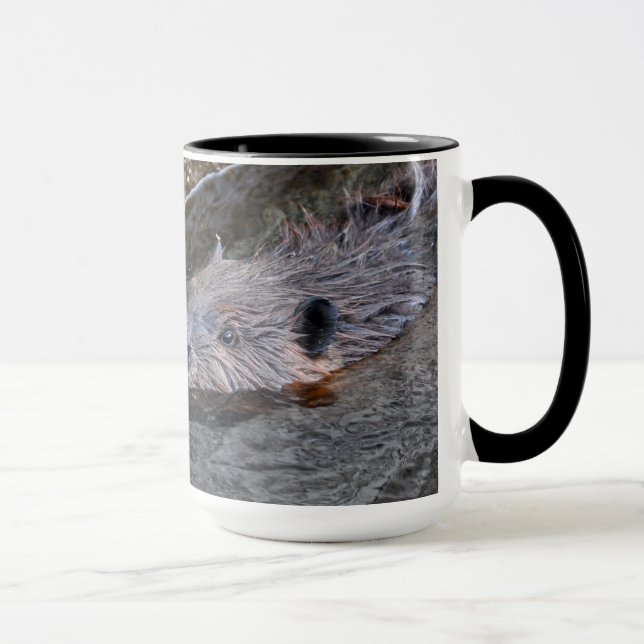 Tasse Baignade Beaver Faune Boug Cadeau (Droite)