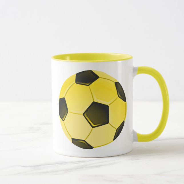 Tasse Bal de soccer américain jaune ou football (Droite)