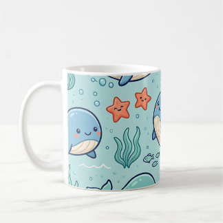 Tasse Baleineau – Motif Océan Pastel