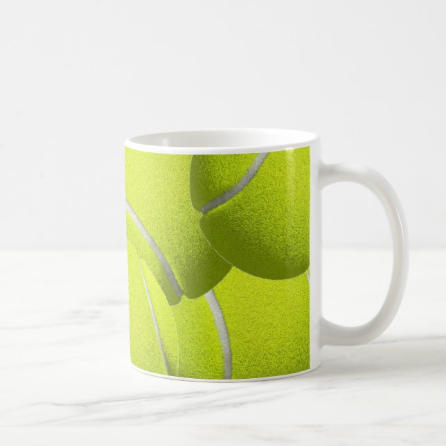 Tasse Balles de tennis personnalisables (Droite)