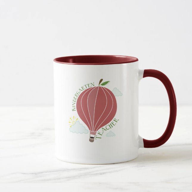 Tasse Ballon à air chaud d'institutrice gardienne Apple (Droite)