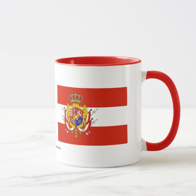 Tasse Bannière rouge blanc Grand-Duché de Toscane (Droite)