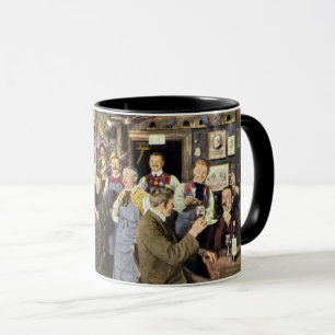 Tasse Bar à l'ancienne avec des gens qui célèbrent, une 