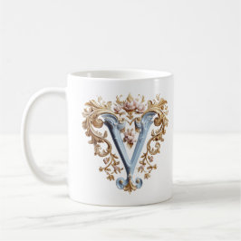 Tasse Baroque initiale 'V' pour une princesse du c