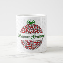 Tasse baroque rouge et verte moderne de vacances