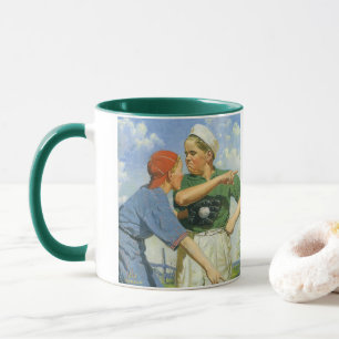 Tasse Baseball Vintage, Enfants, Garçons Jouant aux Spor