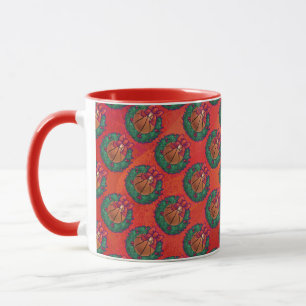 Tasse Basket-ball à l'intérieur de la couronne de Noël
