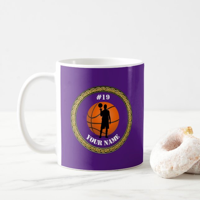 Tasse Basketball Player - Name und Nummer hinzufüg (Mit Donut)