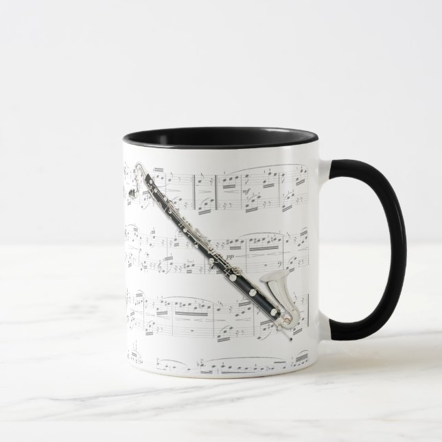 Tasse - Bassklarinette mit Blattmusik (Rechts)