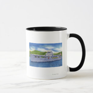 Tasse Bateau à moteur en acier Ticondéroga sur le lac
