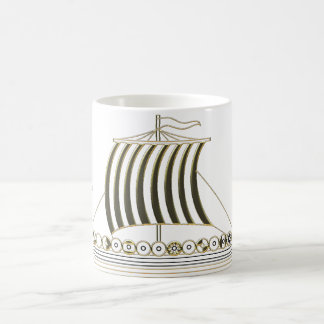 Tasse Bateau Long Viking Métallisé Or