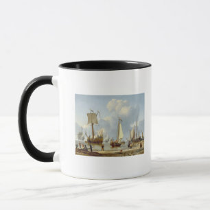 Tasse Bateaux dans l'eau calme avec des figures du