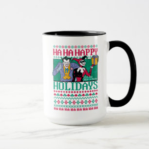 Tasse Batman Joyeuses fêtes Joker & Harley Quinn
