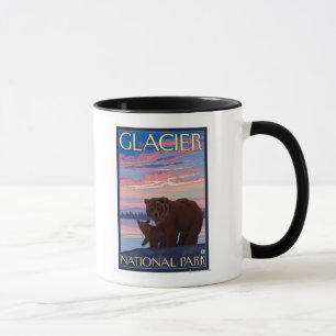 Tasse Bear and Cub - Parc national des Glaciers, MT