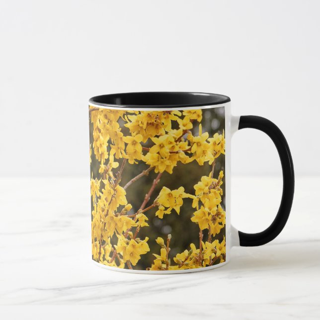 Tasse Beau Arbuste de Forsythie Dorée (Droite)