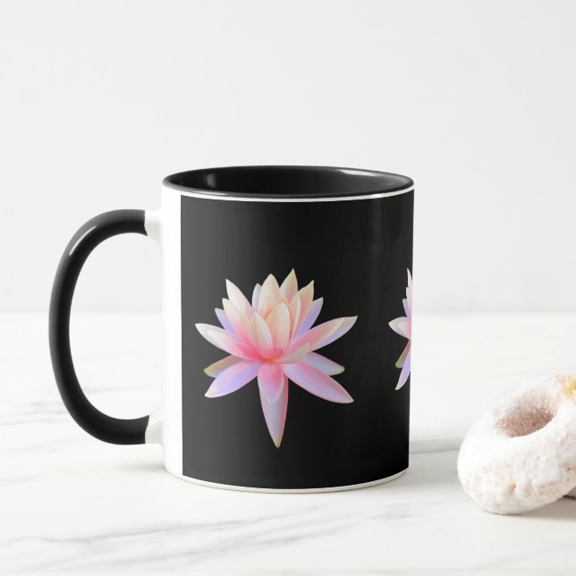 Tasse Beau Lotus Art Cool tendance (Avec donut)