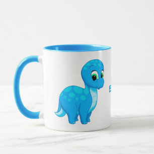 Tasse Bébé bleu mou Brontosaurus Dinosaur