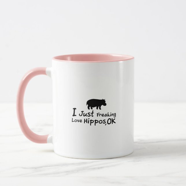 Tasse Bébé drôle de Loverss Fiona d'hippopotame (Gauche)