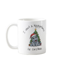 Tasse Bébé Hippopotame de Noël