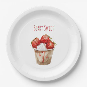 Tasse Beerensüße Erdbeeren Pappteller