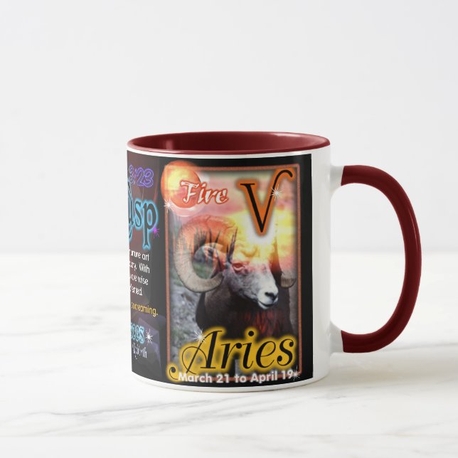 Tasse Bélier de Poissons de tranchant de zodiaque de (Droite)