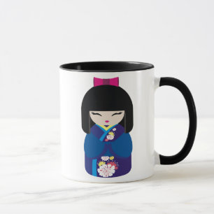 Tasse Belle poupée japonaise chinoise orientale