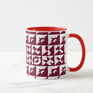 Tasse Best Mama Red and White Pattern with Stars
