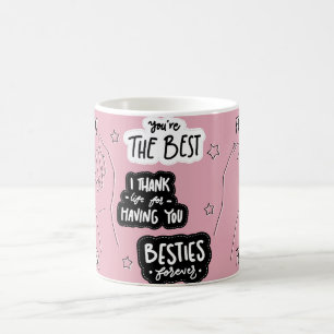 Tasse 'Beste Freunde für immer' mit süßen Cartoon-
