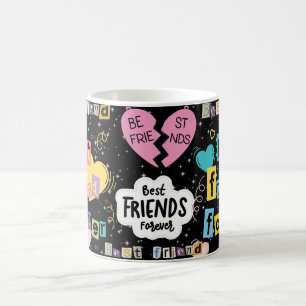 Tasse 'Beste Freunde für immer' mit süßen Cartoon-