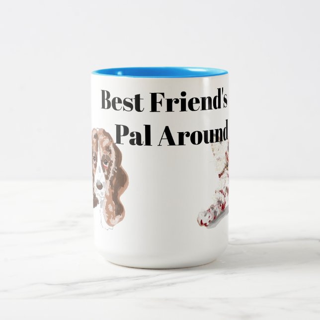 Tasse: Beste Freundin Zweifarbige Tasse (Mittel)