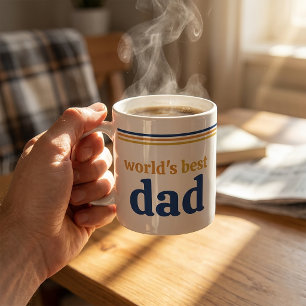 Tasse „Bester Papa der Welt“   Retro-Geschenk zum 