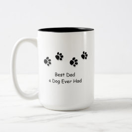 Tasse, bester Vater, den ein Hund überhaupt hatte Zweifarbige Tasse