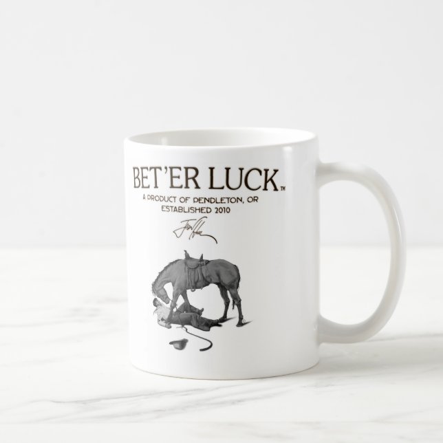TASSE BET'ER GLÜCK-B/W (Rechts)