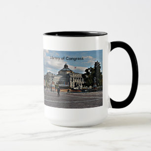 Tasse Bibliothèque du Congrès en Motif mosaïque