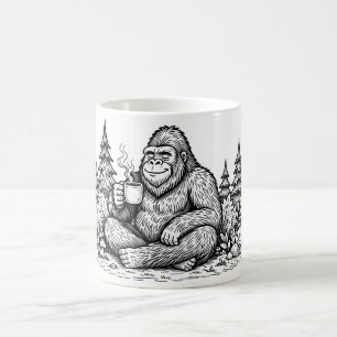 Tasse Bigfoot buvant du café Devanture de Sasqua