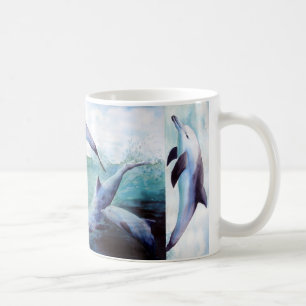 Tasse Bild mit drei Delphinen