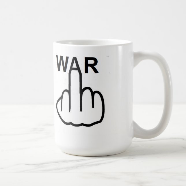 Tasse Bird Drehe Krieg ist schrecklich (Rechts)