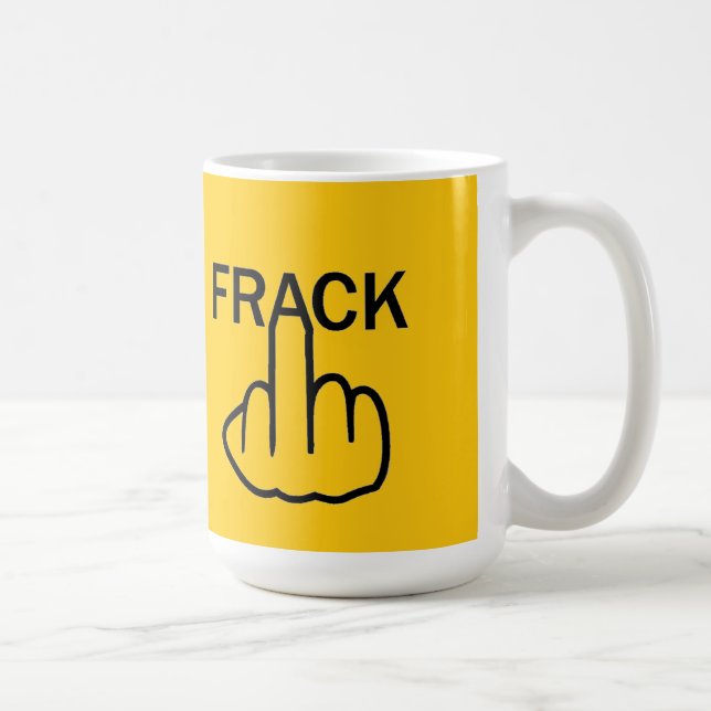 Tasse Bird Drehe Stopp Fracking (Rechts)