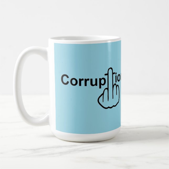 Tasse Bird Drehend Korruption Ist zum Kotzen (Links)