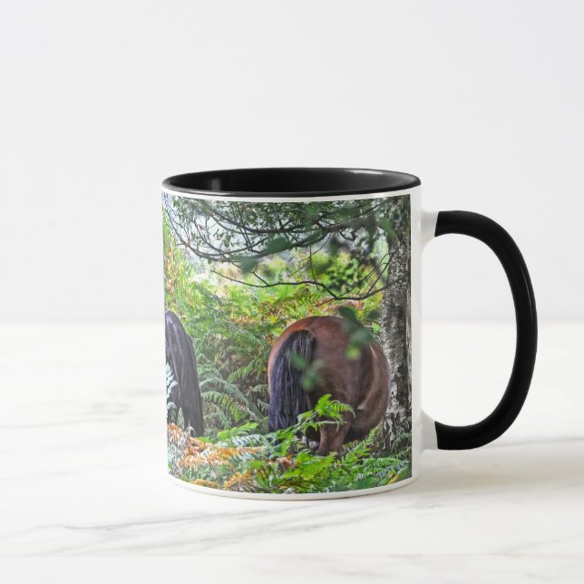 Tasse Black & Bay New Forest Ponies, Hampshire, Angleter (Droite)