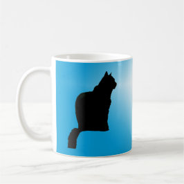Tasse - Black Cat Silhouette und Star