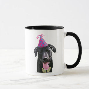 Tasse Black Labrador Avec Casquette de fête