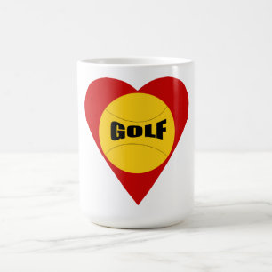 Tasse blanche classique AMOUR GOLF