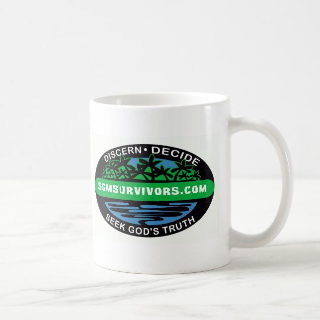 Tasse blanche classique avec le logo de survivant (Droite)